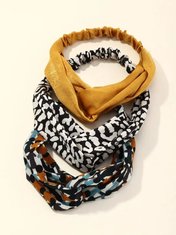 Bandeaux pour femmes à motif floral et rayé