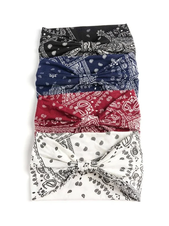 Bandeau de cheveux imprimé Paisley Boho