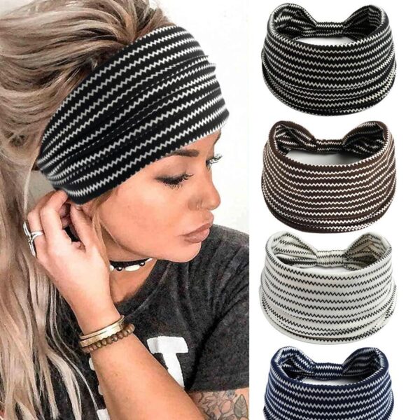 Bandeau pour cheveux à motifs chevrons Boho