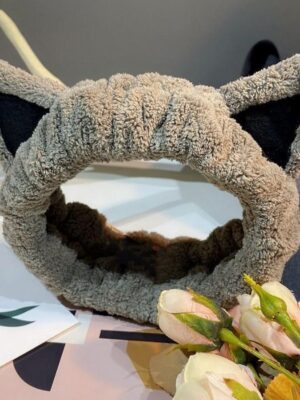Bandeau de maquillage pour visage oreille de chat bain dessin animé mignon acrylique pour salle de bain