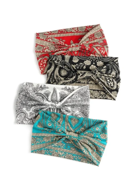 Bandeau de cheveux imprimé Paisley Boho