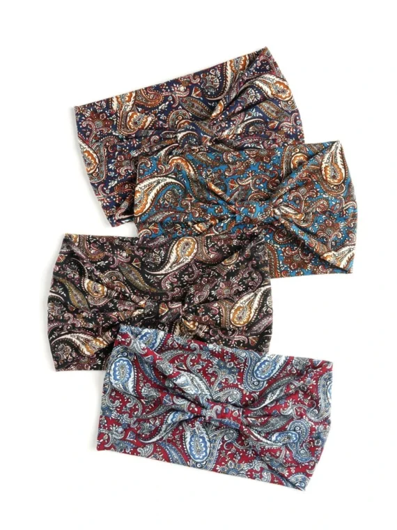 Bandeau de cheveux imprimé Paisley Boho