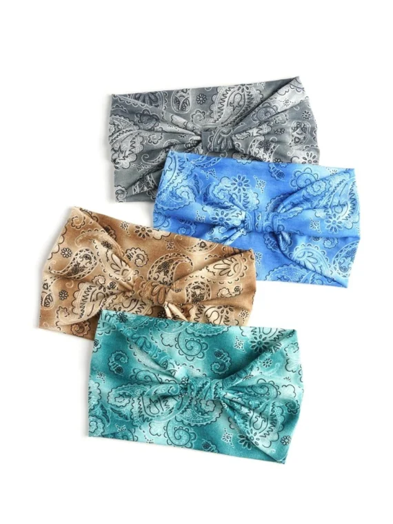 Bandeau de cheveux imprimé Paisley Boho