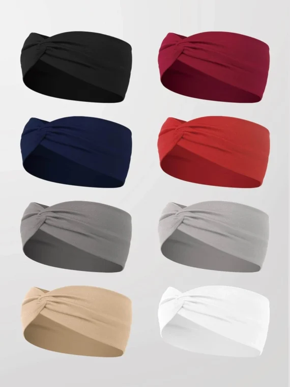 Bandeau de cheveux unicolore élégant décontracté