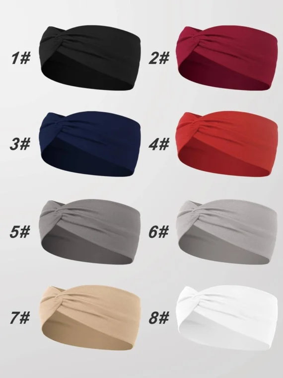 Bandeau de cheveux unicolore élégant décontracté