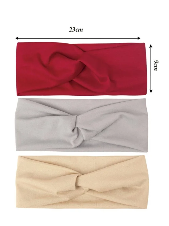 Bandeau de cheveux unicolore élégant décontracté