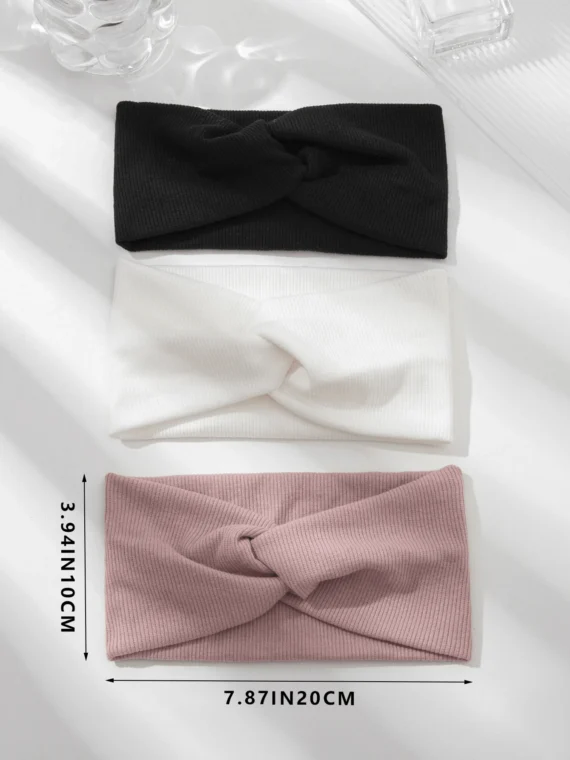 Bandeau à détails torsadés, décontracté, salle de sport