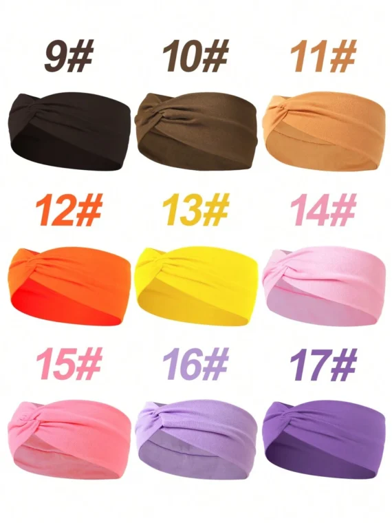Bandeau de cheveux unicolore élégant décontracté