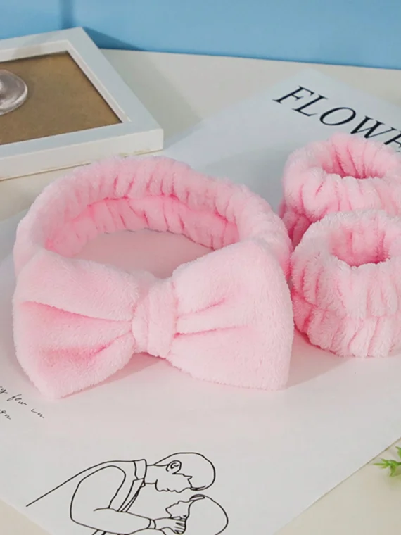 Bandeau doux et moelleux avec nœud pour le maquillage