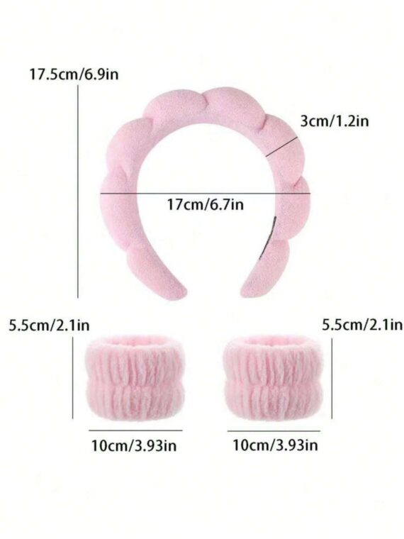 Ensemble de 3 bandeaux de bain solides et d\"un bracelet de bain