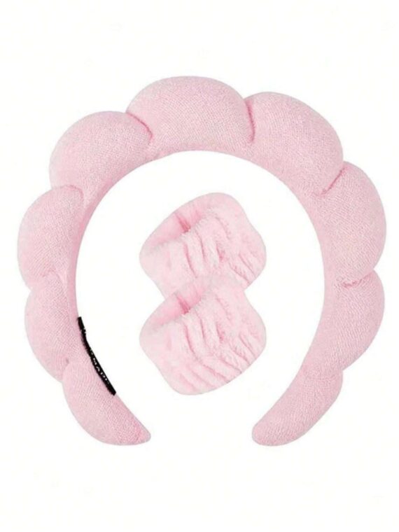 Ensemble de 3 bandeaux de bain solides et d\"un bracelet de bain
