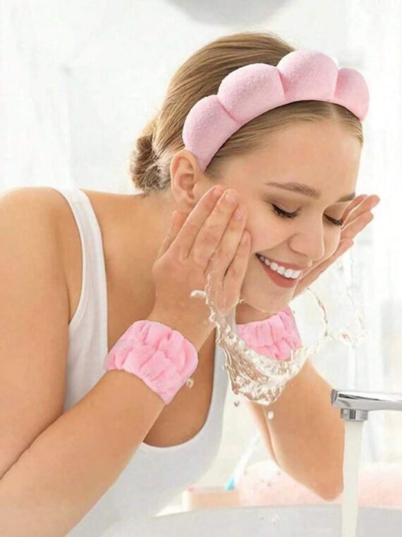 Ensemble de 3 bandeaux de bain solides et d\"un bracelet de bain