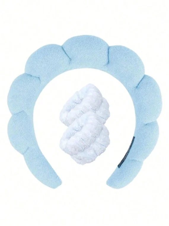 Ensemble de 3 bandeaux de bain solides et d\"un bracelet de bain
