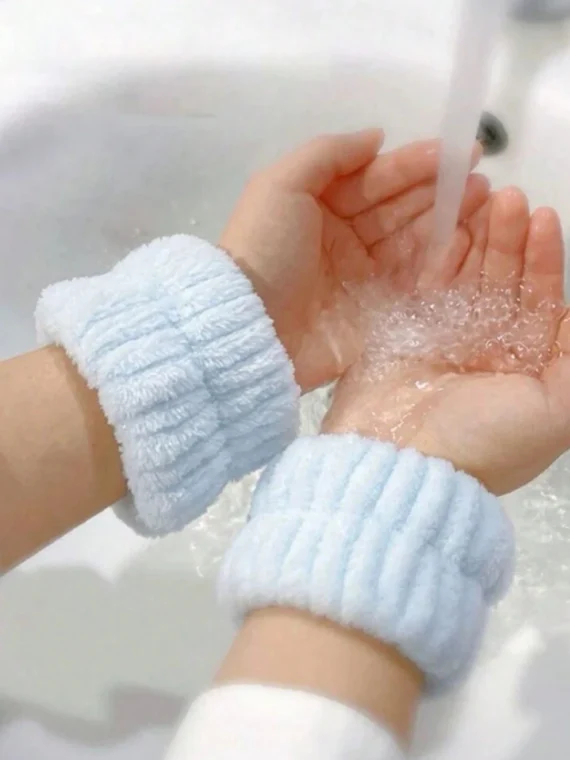 Ensemble de 3 bandeaux de bain solides et d\"un bracelet de bain