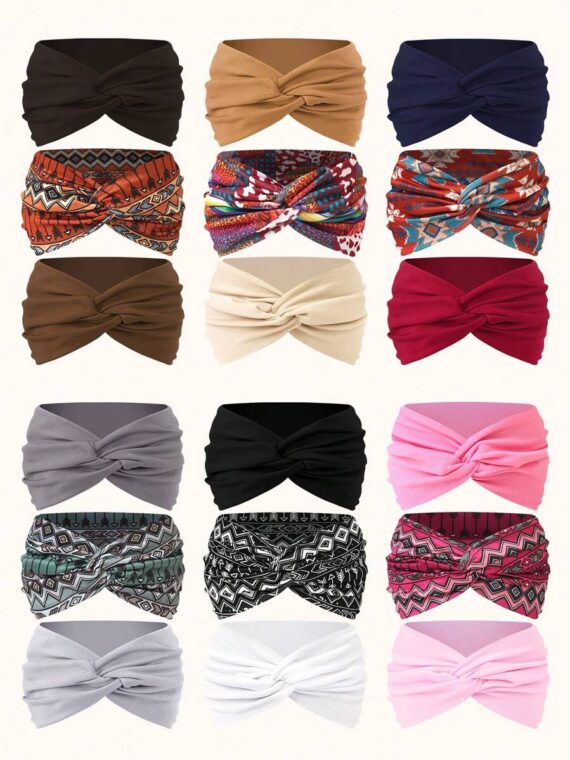 Bandeaux larges croisés pour femme de style bohème