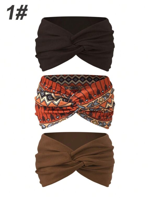 Bandeaux larges croisés pour femme de style bohème