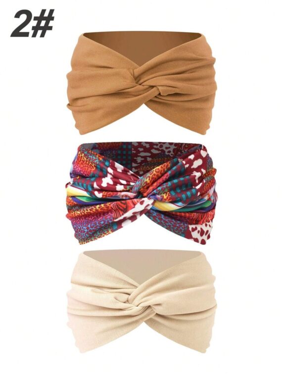 Bandeaux larges croisés pour femme de style bohème