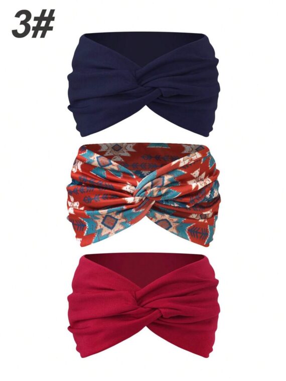 Bandeaux larges croisés pour femme de style bohème