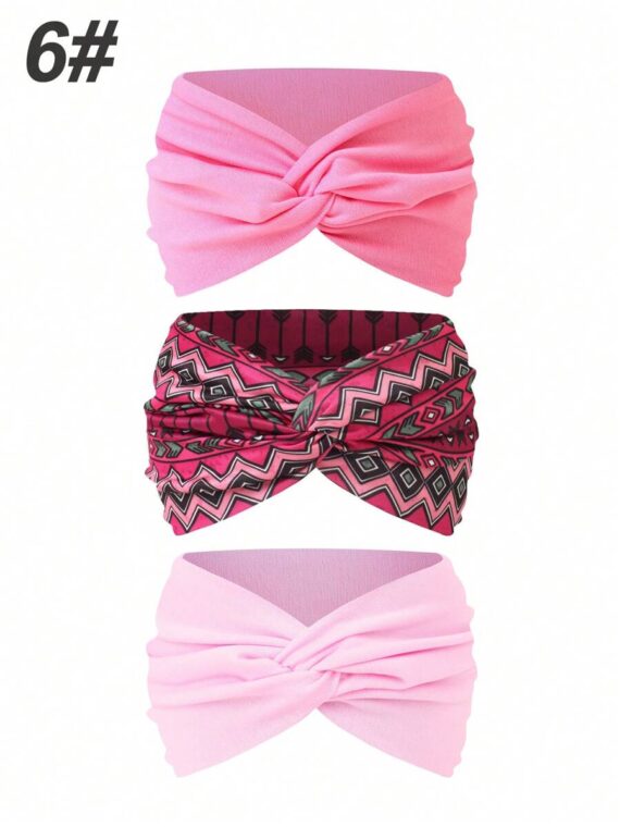 Bandeaux larges croisés pour femme de style bohème