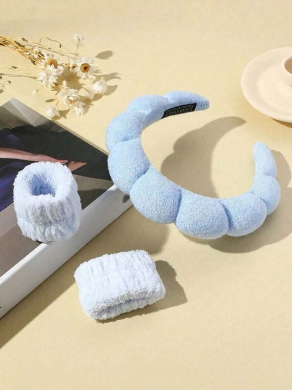 Ensemble de 3 bandeaux de bain solides et d\"un bracelet de bain