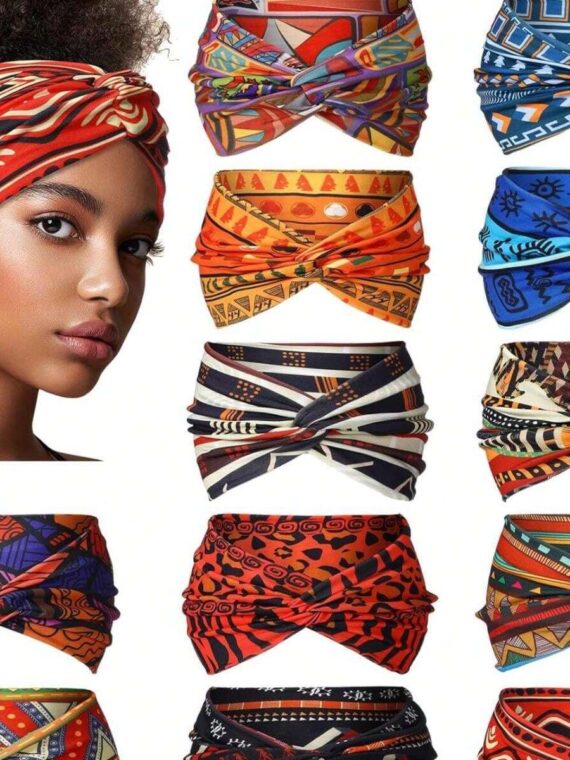 Bandeau de sport bohème large de style européen et américain pour femmes