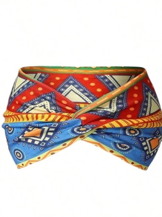 Bandeau de sport bohème large de style européen et américain pour femmes