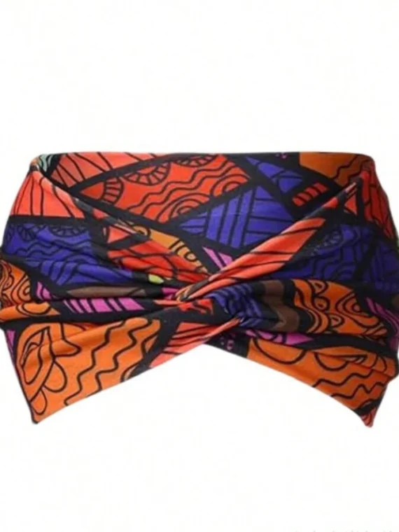 Bandeau de sport bohème large de style européen et américain pour femmes