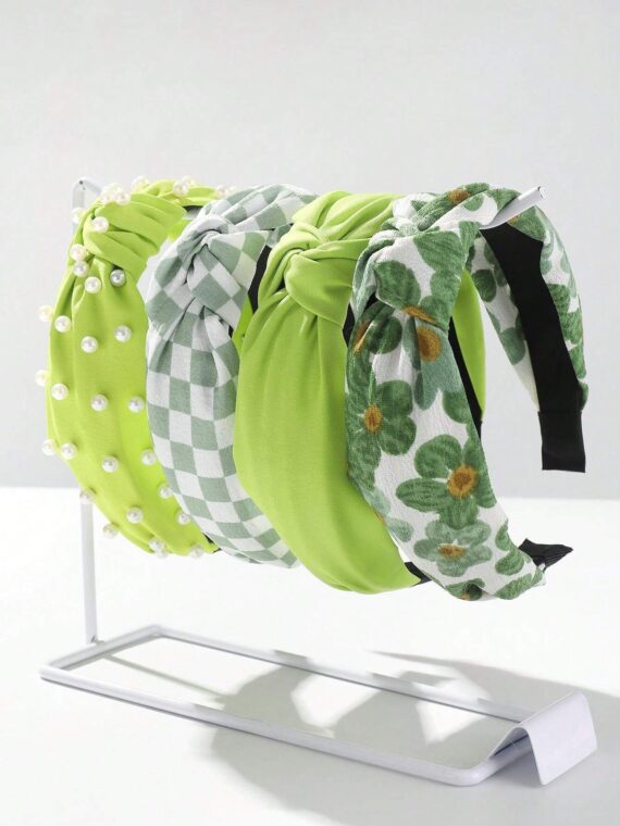 Bandeaux élégants Y2K en tissu avec perles