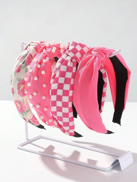 Bandeaux élégants Y2K en tissu avec perles