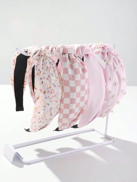 Bandeaux élégants Y2K en tissu avec perles