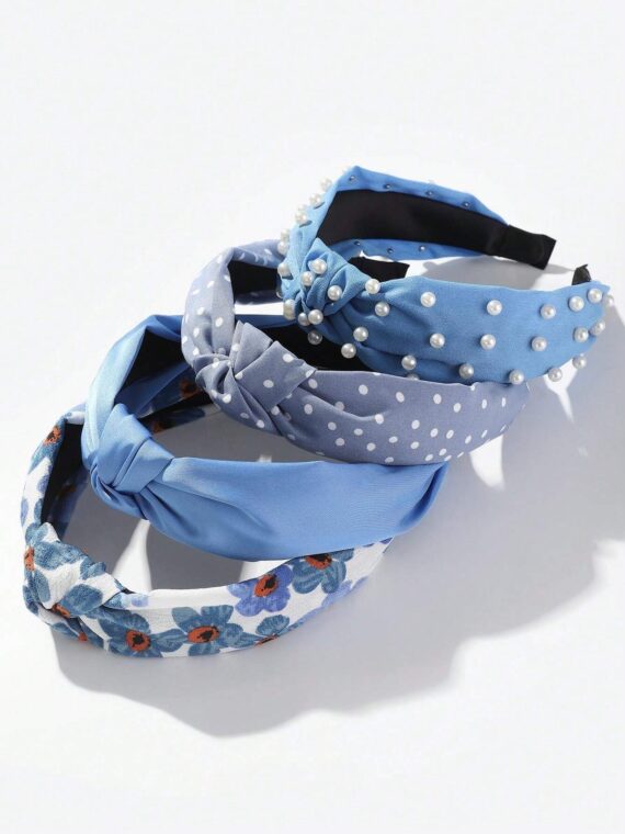 Bandeaux élégants Y2K en tissu avec perles