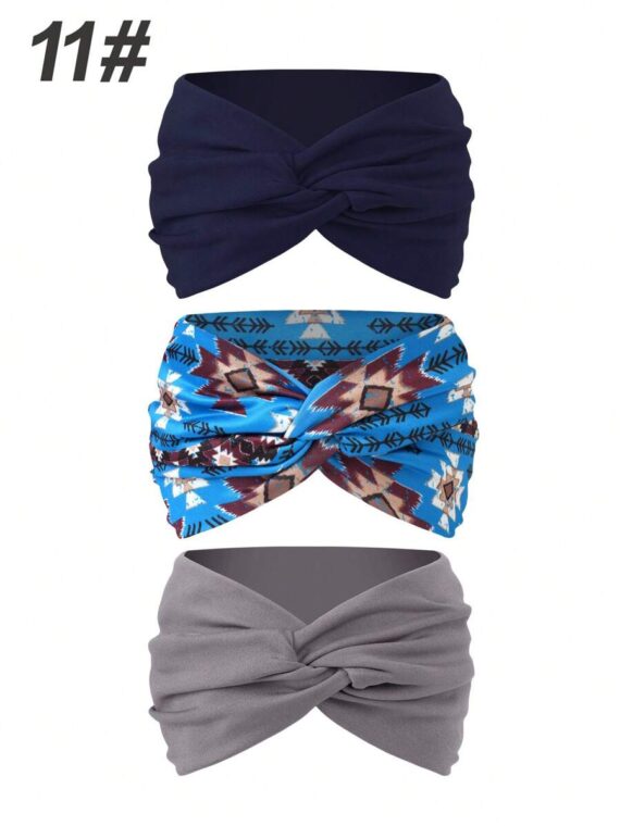 Bandeaux larges croisés pour femme de style bohème