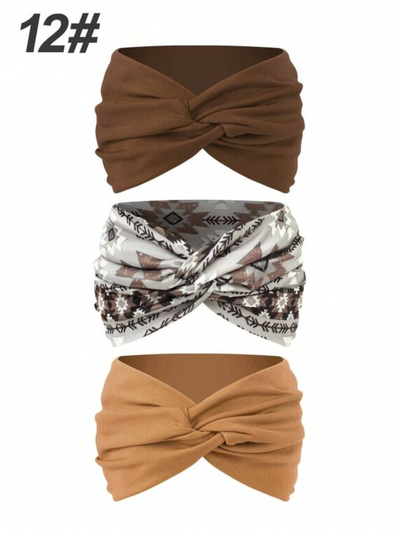 Bandeaux larges croisés pour femme de style bohème