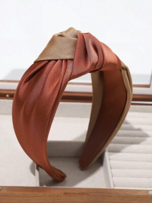 Serre-Tête Large Bicolore À Nœud