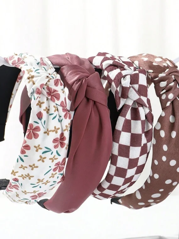 Bandeaux élégants Y2K en tissu avec perles