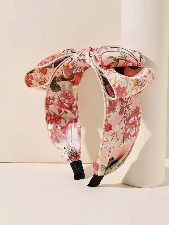 Bandeau décoré d'un nœud à imprimé floral Bohème Saint-Valentin