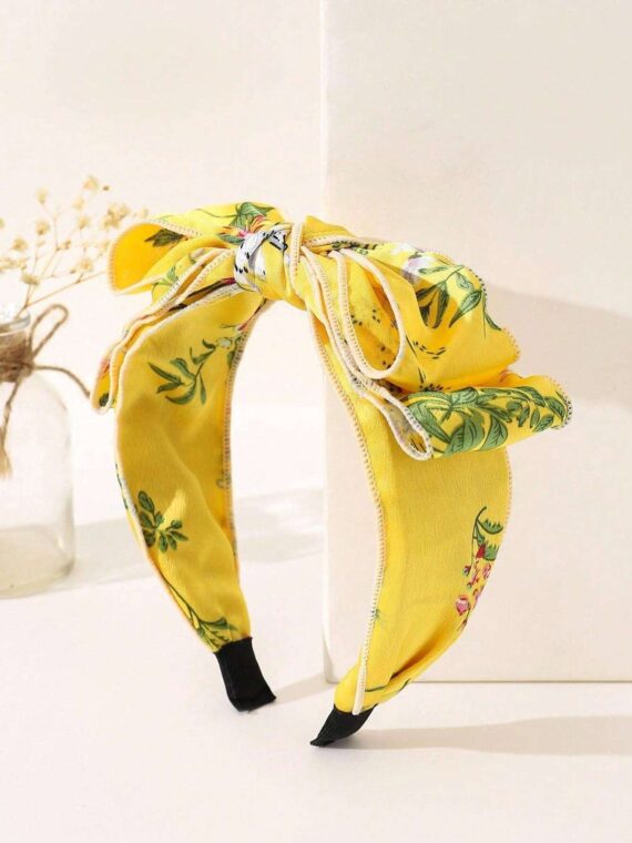 Bandeau décoré d'un nœud à imprimé floral Bohème Saint-Valentin