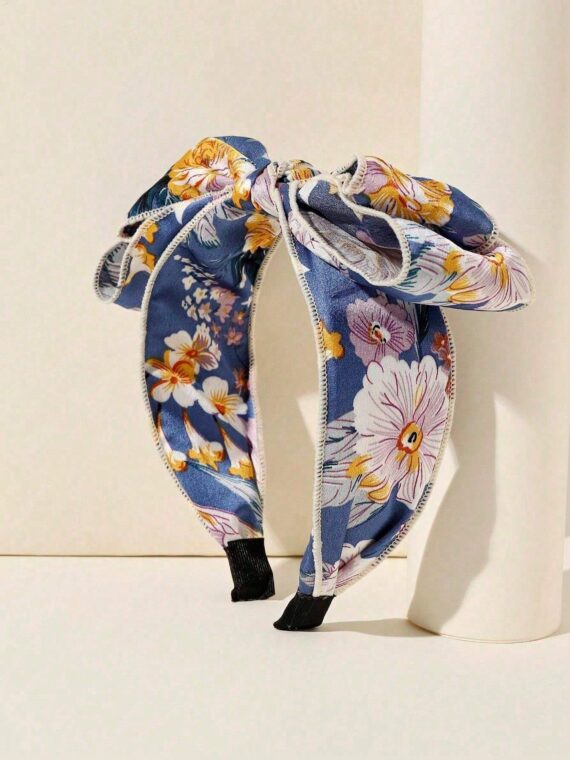 Bandeau décoré d'un nœud à imprimé floral Bohème Saint-Valentin