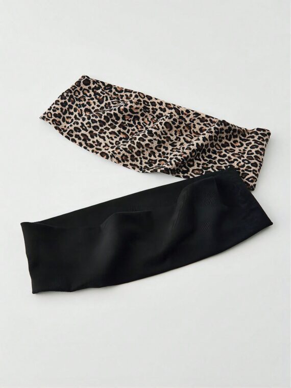 Bandeau tendance à motif imprimé léopard