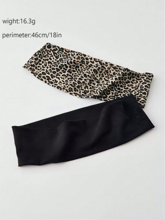 Bandeau tendance à motif imprimé léopard