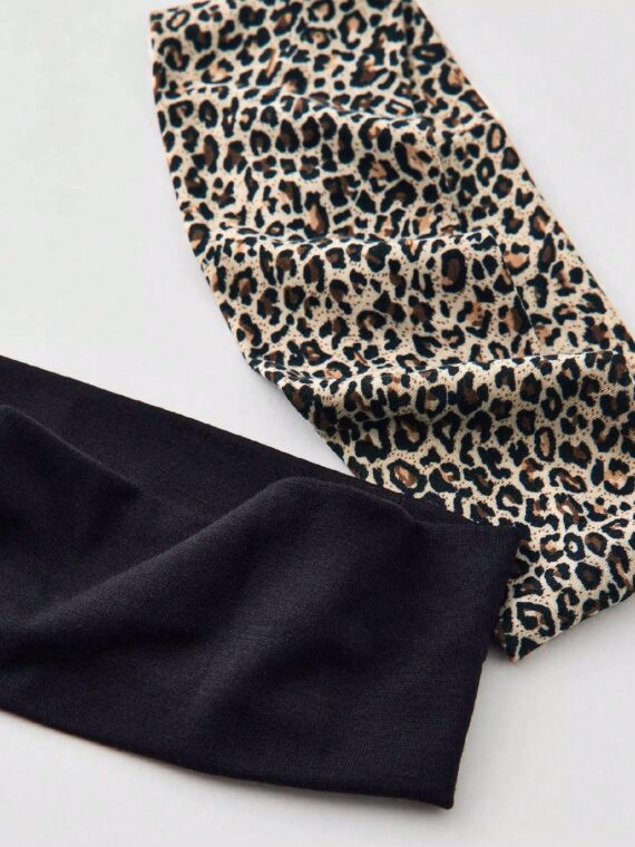 Bandeau tendance à motif imprimé léopard