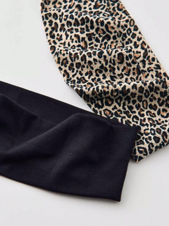 Bandeau tendance à motif imprimé léopard