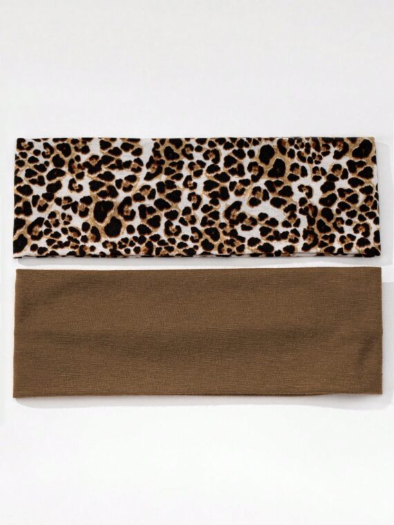Bandeau tendance à motif imprimé léopard