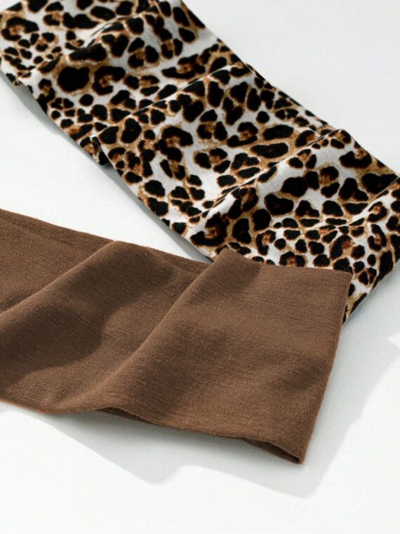 Bandeau tendance à motif imprimé léopard