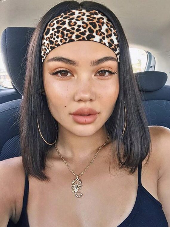 Bandeau tendance à motif imprimé léopard