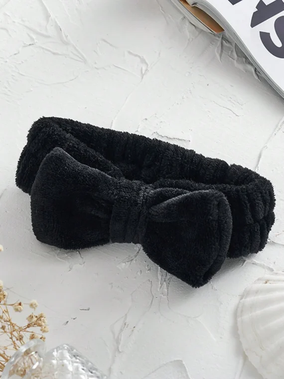 Bandeau doux et moelleux avec nœud pour le maquillage