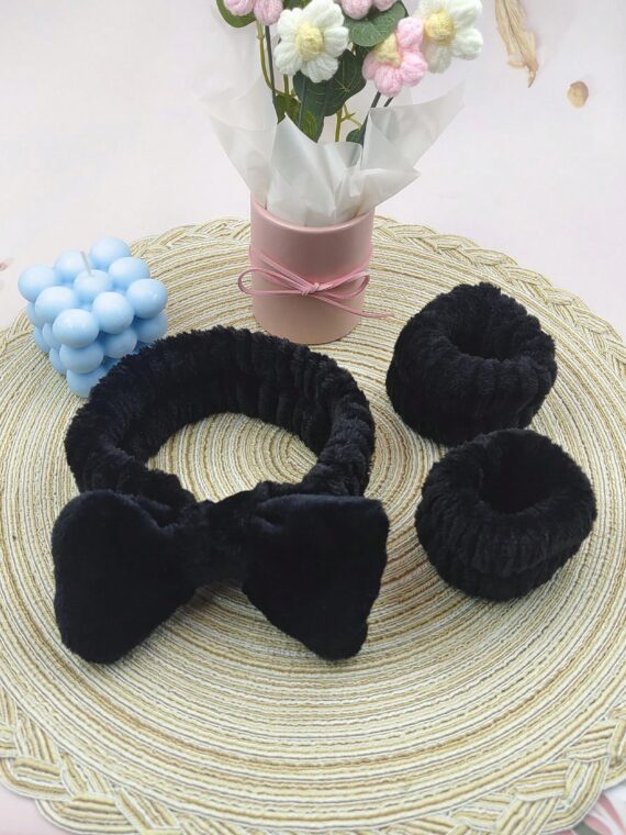 Bandeau doux et moelleux avec nœud pour le maquillage