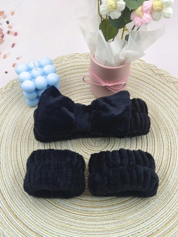 Bandeau doux et moelleux avec nœud pour le maquillage