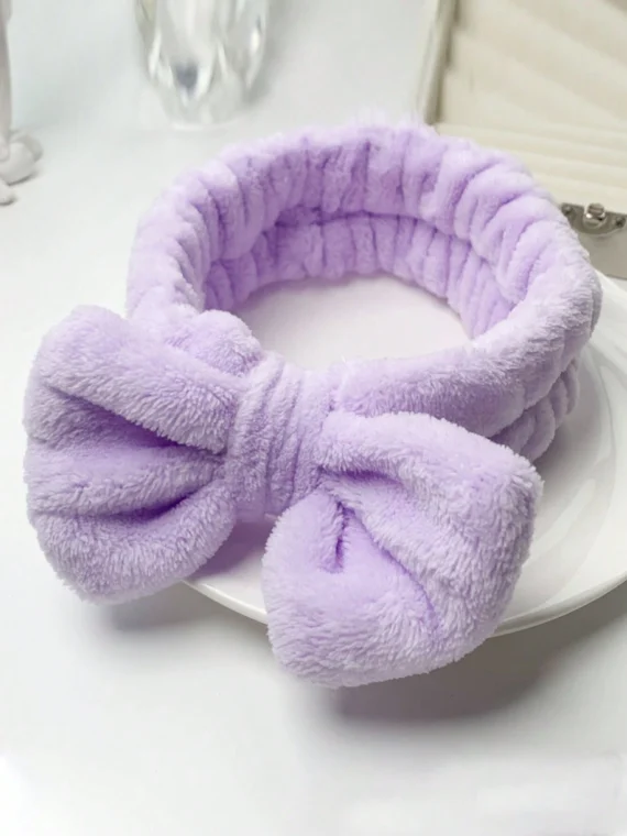Bandeau doux et moelleux avec nœud pour le maquillage