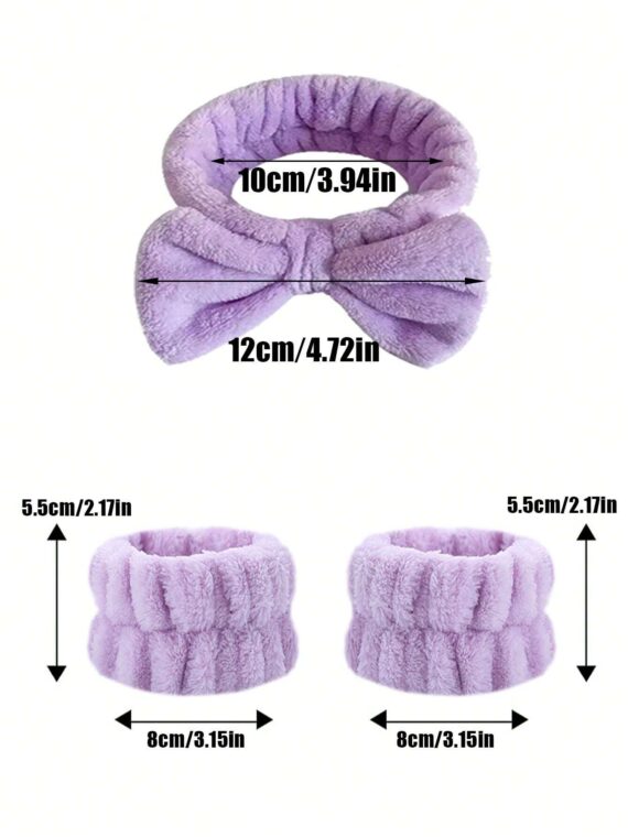 Bandeau doux et moelleux avec nœud pour le maquillage